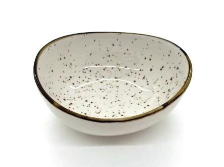 Bowl de porcelana con diseño moteado de 18 x 17 x 7,5 cm