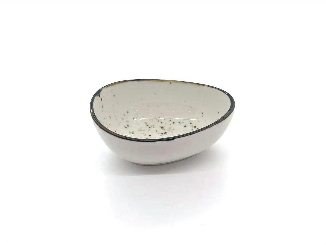 Bowl de porcelana con diseño moteado de 10 x 7,5 x 4 cm