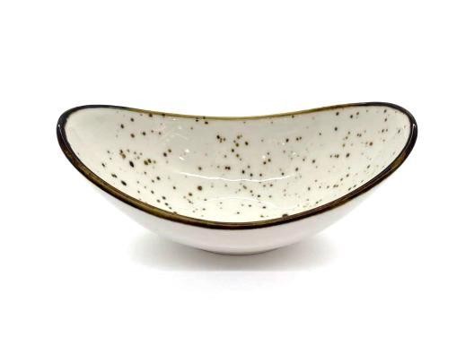 Bowl de porcelana con diseño moteado de 19,6 x 10,6 x 6,8 cm