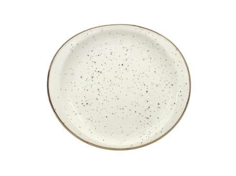 Plato hondo de porcelana con diseño moteado de 19,5 x 18 x 3,5 cm