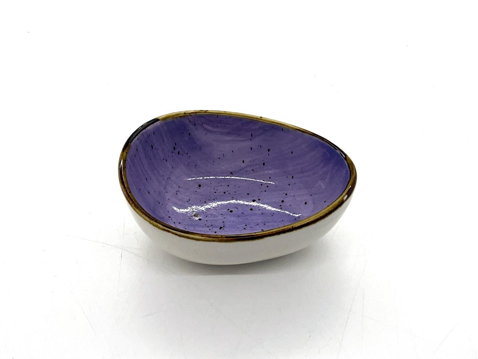 Bowl de porcelana morada de 14 x 11,4 x 6,3 cm