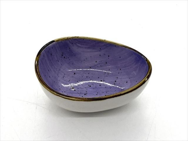 Bowl de porcelana con diseño morado de 18 x 17 x 7,5 cm