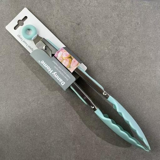 Pinza de cocina de acero inoxidable y nylon de 28 cm