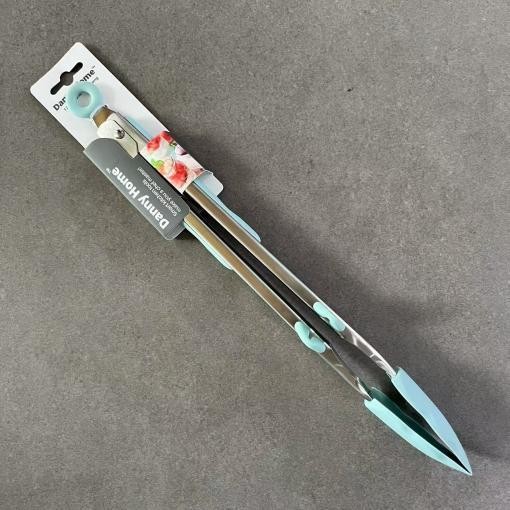 Pinza de cocina de acero inoxidable y silicona de 34 cm