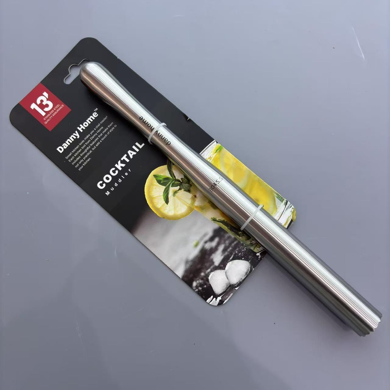 Macerador de acero inoxidable para cócteles de 32,5 cm