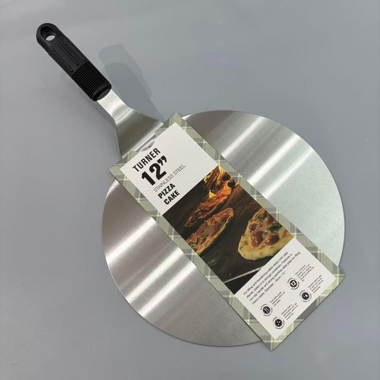 Pala para pizza de acero inoxidable de 30 cm