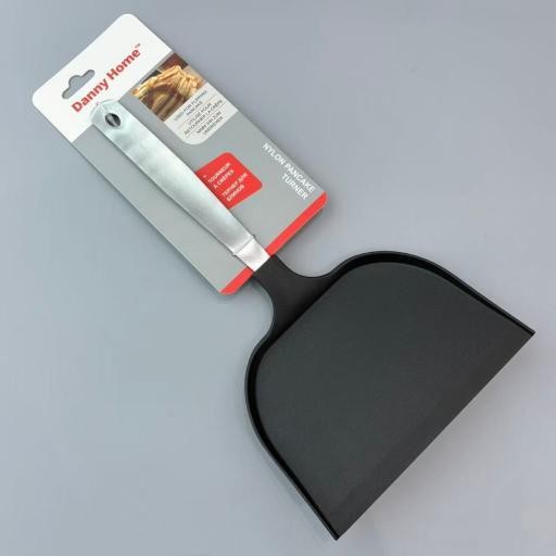 Espátula para panqueques de acero y nylon, 17 x 32,5 cm