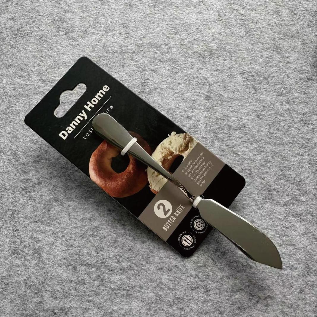 Set de 2 cuchillos para mantequilla de acero inoxidable