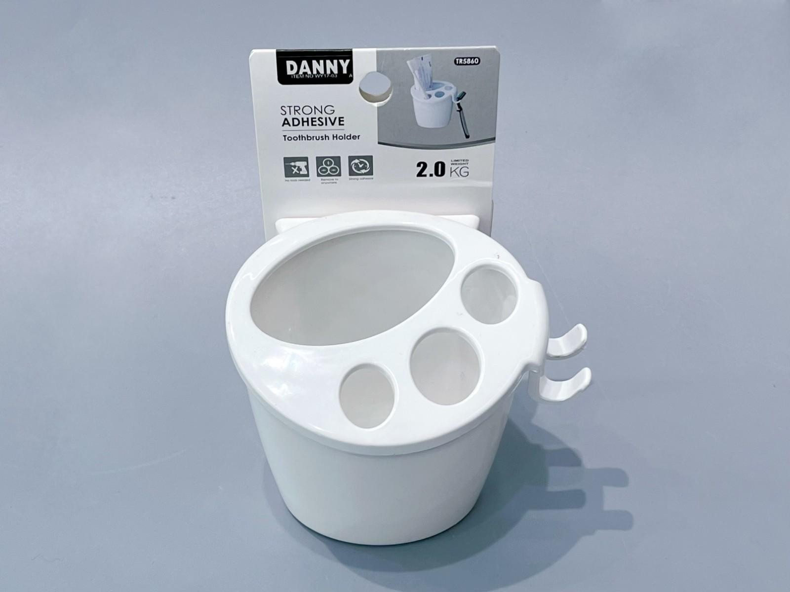 Portacepillos plástico para baño de 11,9 x 8,4 x 10,4 cm