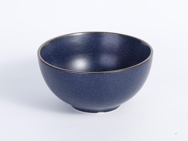Bowl de porcelana con diseño azul moteado de 15 x 8 cm